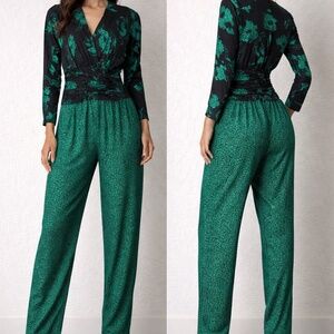 Vintage Richie Freeman for Teri Jon Silk Jumpsuit (Size 6)